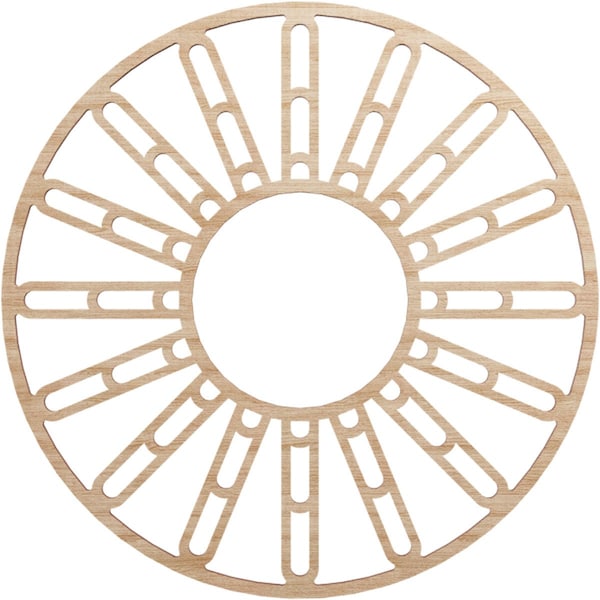 Ekena Millwork Hale Wood Fretwork Pierced Ceiling Medallion, Alder, 20"OD x 7 1/4"ID x 3/8"T CMWP20X20X0375HHAL - main